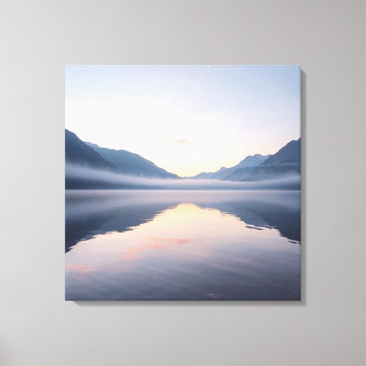 Lake and Mountain Scenic Landscape Wall Art  Canvas Afdruk (Voorkant)