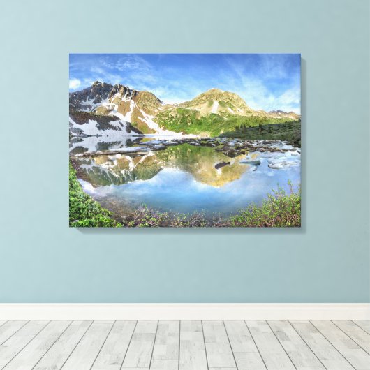 Lake Ann Detail - Colorado Trail Canvas Afdruk (Insitu (Houten vloer))