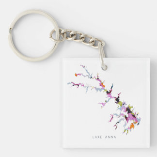 Lake Anna Silhouette Map Sleutelhanger