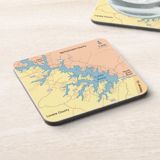 Lake Anna, VA Onderzetter (Linkerzijde)