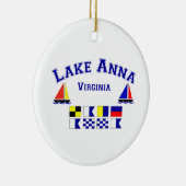 Lake Anna VA Signal Flags Keramisch Ornament (Rechts)