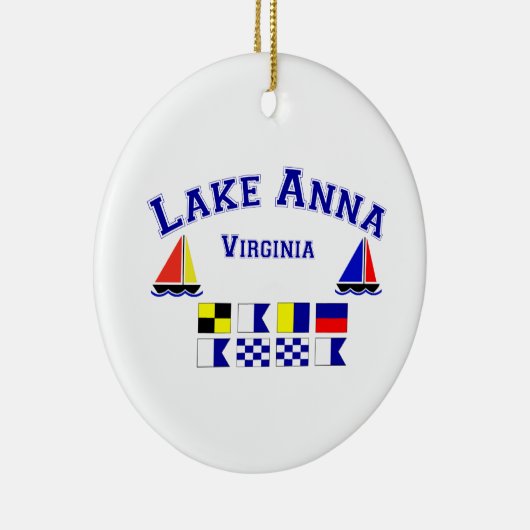 Lake Anna VA Signal Flags Keramisch Ornament (Rechts)