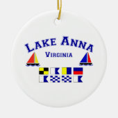 Lake Anna VA Signal Flags Keramisch Ornament (Voorkant)
