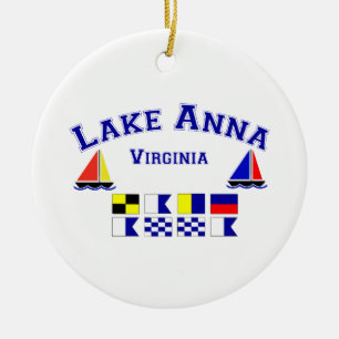 Lake Anna VA Signal Flags Keramisch Ornament
