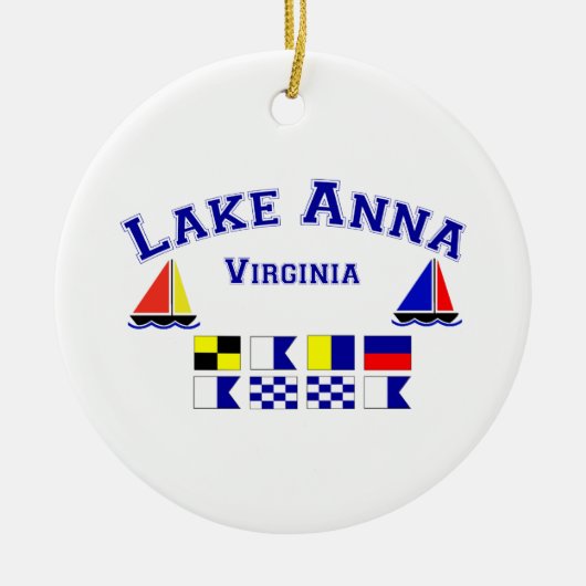 Lake Anna VA Signal Flags Keramisch Ornament (Voorkant)