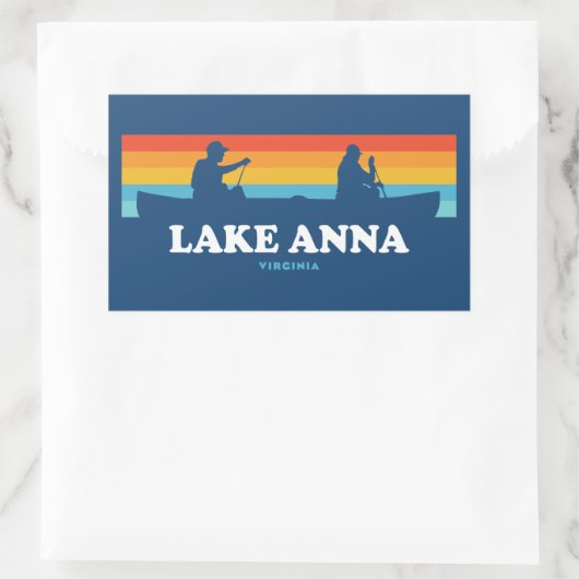 Lake Anna Virginia Canoe Rechthoekige Sticker (Tas)