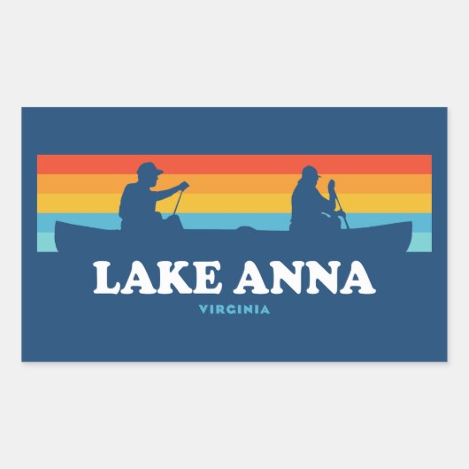 Lake Anna Virginia Canoe Rechthoekige Sticker (Voorkant)