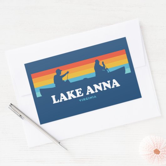 Lake Anna Virginia Canoe Rechthoekige Sticker (Envelop)