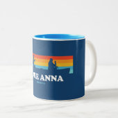 Lake Anna Virginia Canoe Tweekleurige Koffiemok (Voorkant rechts)