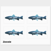 Lake Anna Virginia Fish Rechthoekige Sticker (Vel)