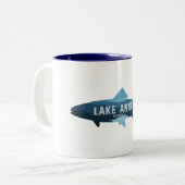 Lake Anna Virginia Fish Tweekleurige Koffiemok (Voorkant links)