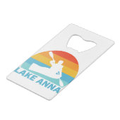 Lake Anna Virginia Kayak Creditkaart Flessenopener (Achterkant Gekanteld)