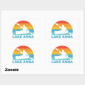 Lake Anna Virginia Kayak Rechthoekige Sticker (Vel)