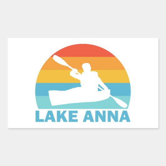 Lake Anna Virginia Kayak Rechthoekige Sticker (Voorkant)