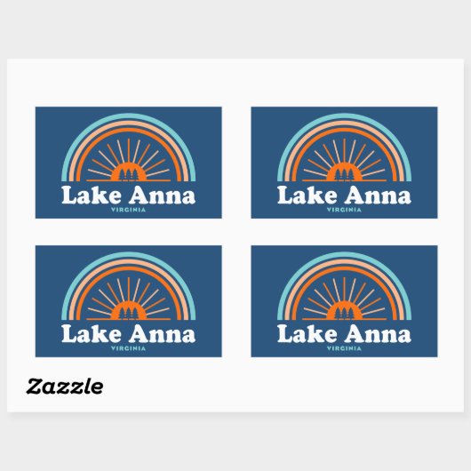 Lake Anna Virginia Rainbow Rechthoekige Sticker (Vel)