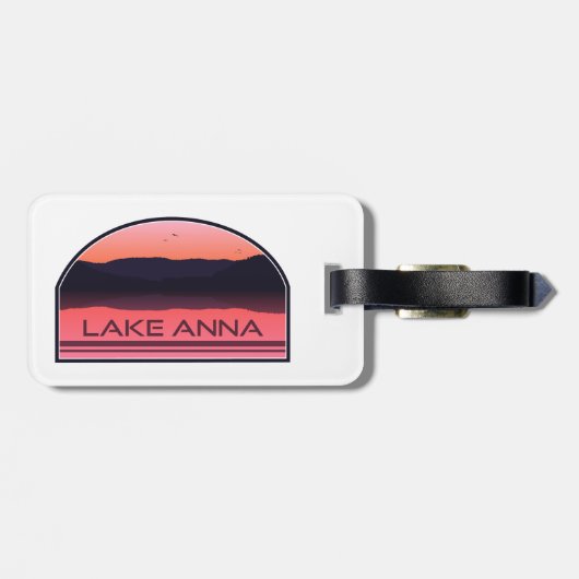 Lake Anna Virginia Red Sunrise Bagagelabel (Achterkant horizontaal)