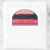 Lake Anna Virginia Red Sunrise Rechthoekige Sticker (Tas)