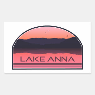 Lake Anna Virginia Red Sunrise Rechthoekige Sticker
