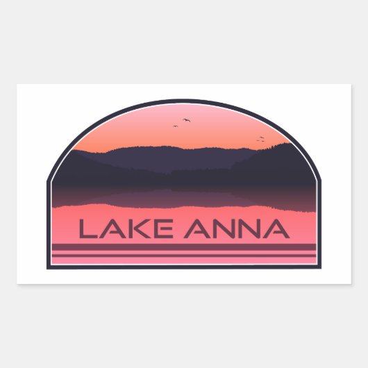 Lake Anna Virginia Red Sunrise Rechthoekige Sticker (Voorkant)