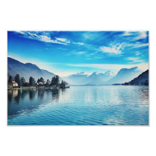 Lake Annecy - Baie de Talloires Print Foto Afdruk