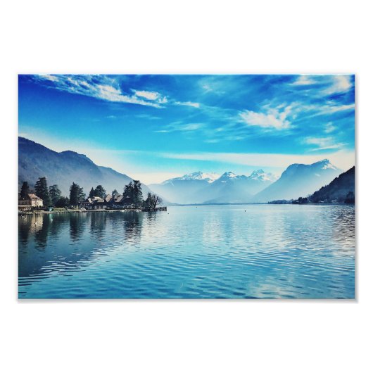 Lake Annecy - Baie de Talloires Print Foto Afdruk (Voorkant)