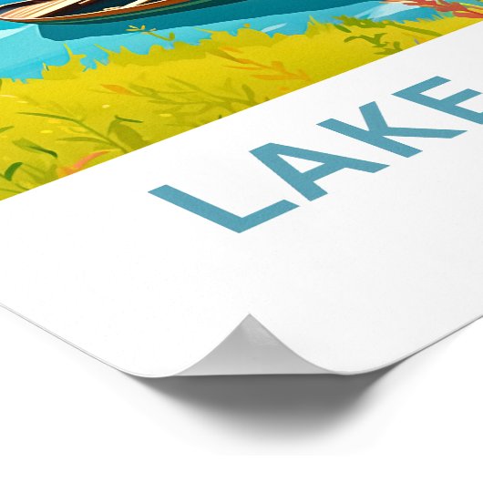 Lake Annecy Frankrijk Reisprint Poster (Hoek)