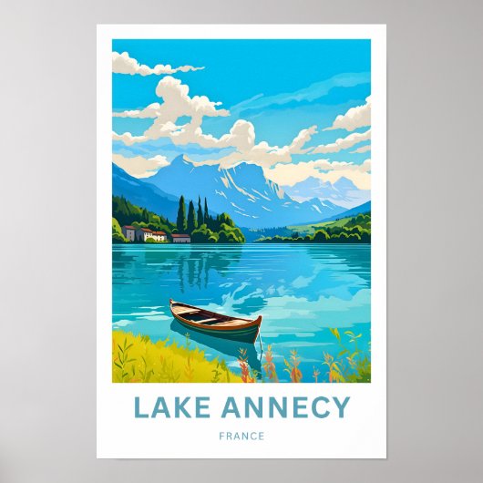 Lake Annecy Frankrijk Reisprint Poster (Voorkant)