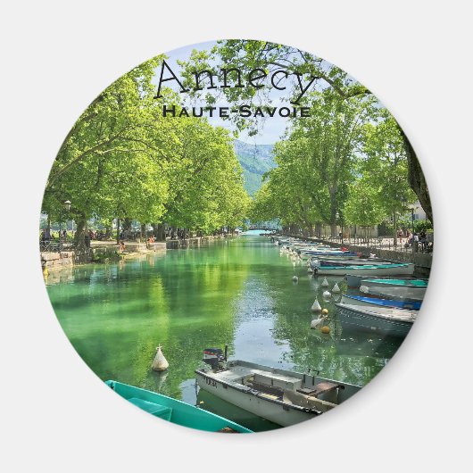 Lake Annecy, Haute-Savoie Round Magnet (Voorkant)