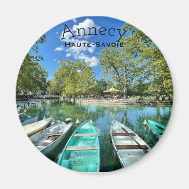 Lake Annecy, Haute-Savoie Round Magnet