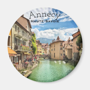 Lake Annecy, Haute-Savoie Round Magnet