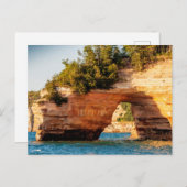 Lake Arch, afgebeeld Rocks National Lakeshore, MI Briefkaart (Voorkant / Achterkant)