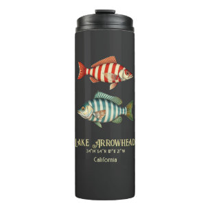 Lake Arrowhead California nautische vis cadeau Thermosbeker