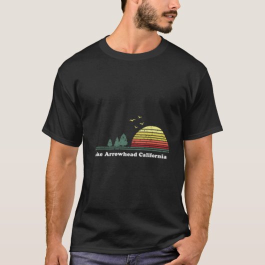 Lake Arrowhead California Print T-shirt (Voorkant)