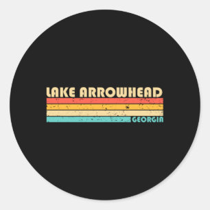 Lake Arrowhead Georgia Grappige Vissen Kamperen Ronde Sticker