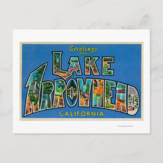 Lake Arrowiad, California - Large Letter Scenes Briefkaart (Voorkant)
