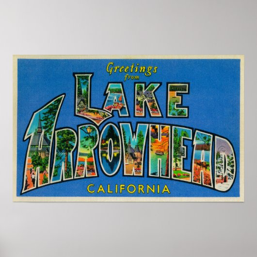 Lake Arrowiad, California - Large Letter Scenes Poster (Voorkant)