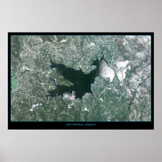 Lake Arrowiad, California satelliet poster
