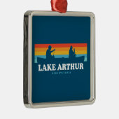 Lake Arthur Pennsylvania Canoe Metalen Ornament (Rechts)