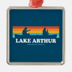 Lake Arthur Pennsylvania Canoe Metalen Ornament