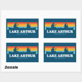 Lake Arthur Pennsylvania Canoe Rechthoekige Sticker (Vel)
