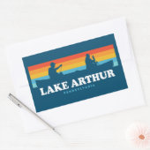 Lake Arthur Pennsylvania Canoe Rechthoekige Sticker (Envelop)