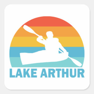 Lake Arthur Pennsylvania Kayak Vierkante Sticker