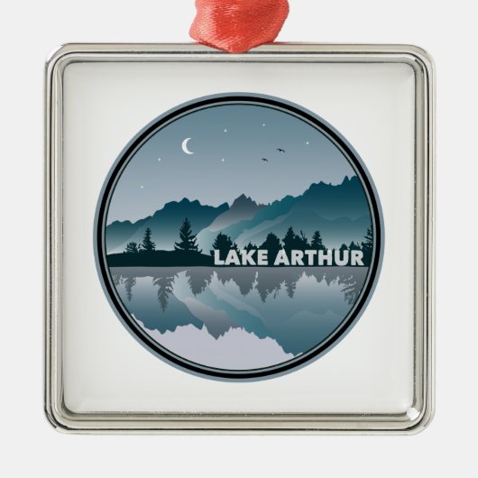 Lake Arthur Pennsylvania Reflection Metalen Ornament (Voorkant)