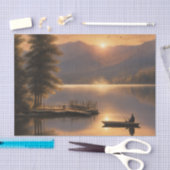 Lake at sunset Decoupage Tissue Papoer Tissuepapier (Craft)
