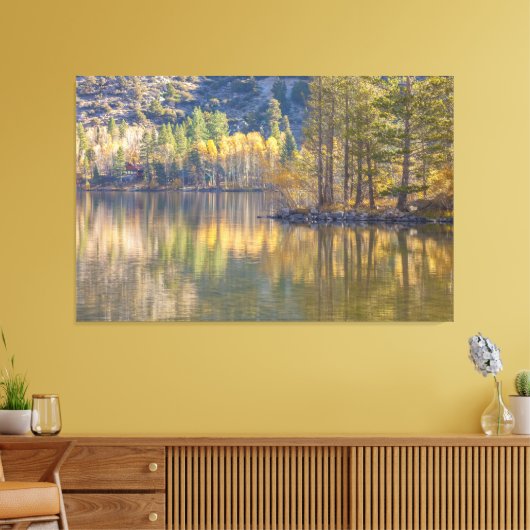 Lake Autumn Scene Canvas Afdruk (Insitu (Woonkamer))