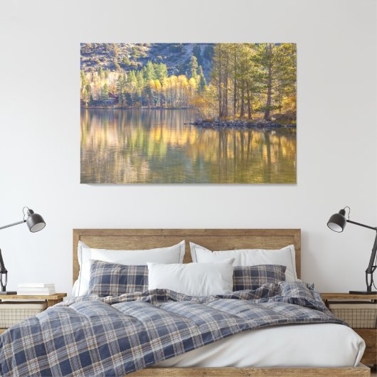 Lake Autumn Scene Canvas Afdruk (Insitu (Slaapkamer))