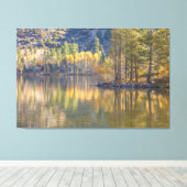 Lake Autumn Scene Canvas Afdruk (Insitu (Houten vloer))