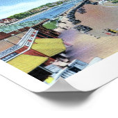 Lake Ave. en Wesley Lake, Asbury Park NJ  Poster (Hoek)