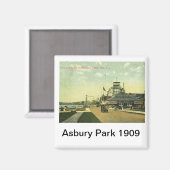 Lake Avenue, Asbury Park, NJ 1909  Magneet (Voorkant / Achterkant)