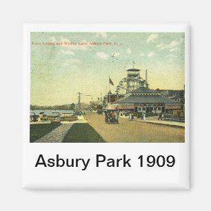Lake Avenue, Asbury Park, NJ 1909 Magneet